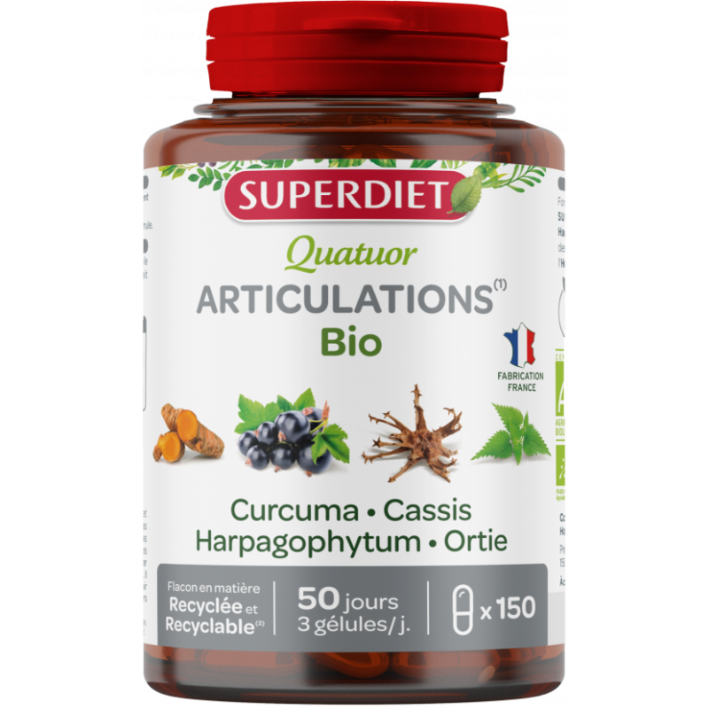 Quatuor curcuma articulations bio 150 gel Super Diet dans votre magasin bio en ligne Etiketbio.eu Quatuor curcuma articulations bio 150 gel Super Diet dans votre magasin bio en ligne Etiketbio.eu
