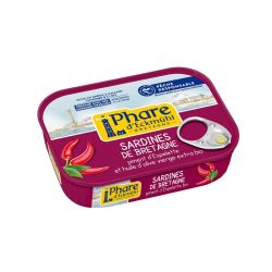 Sardines au piment d'espelettes 135g Phare d’Eckmühl  dans votre magasin bio en ligne Etiketbio.eu