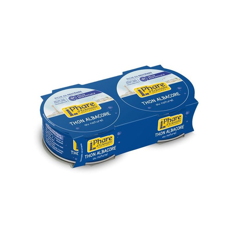 Thon albacore au naturel lot de 2 Phare d’Eckmühl  dans votre magasin bio en ligne Etiketbio.eu