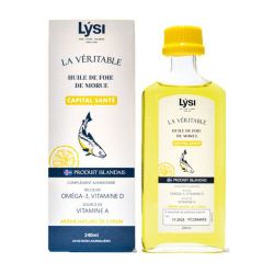 La Véritable, Huile de foie de Morue aromatisé Citron 240ml   dans votre magasin bio en ligne Etiketbio.eu