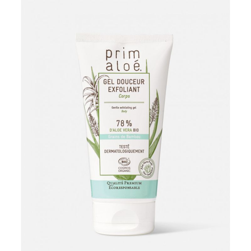 Gel douceur exfoliant 150ml Prim Aloé dans votre magasin bio en ligne Etiketbio.eu Gel douceur exfoliant 150ml Prim Aloé dans votre magasin bio en ligne Etiketbio.eu