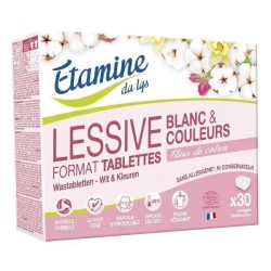 Lessive tablettes fleurs de coton x30 Etamine du Lys dans votre magasin bio en ligne Etiketbio.eu