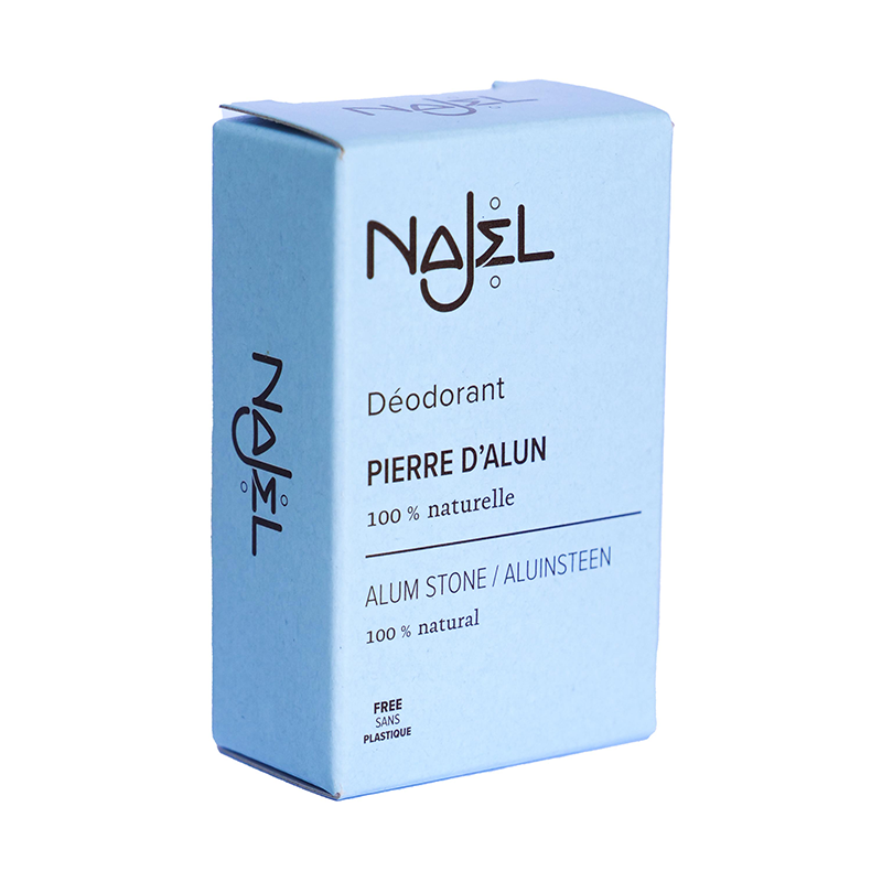 Deodorant pierre alun brute 90gr NAJEL  dans votre magasin bio en ligne Etiketbio.eu