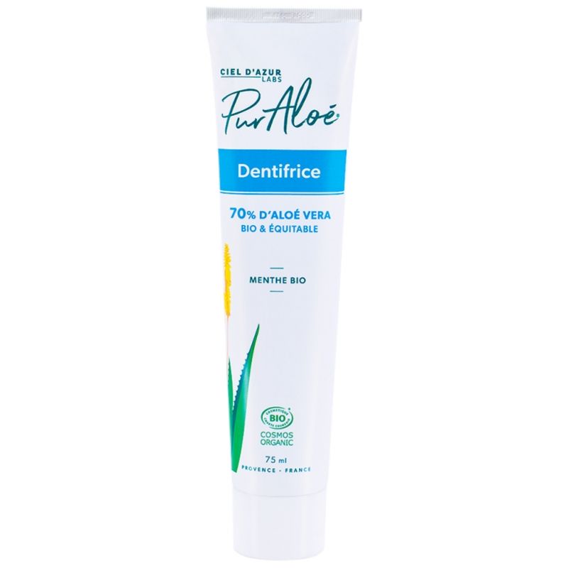 Dentifrice aloe vera 70% 75 ml Puraloé dans votre magasin bio en ligne Etiketbio.eu Dentifrice aloe vera 70% 75 ml Puraloé dans votre magasin bio en ligne Etiketbio.eu