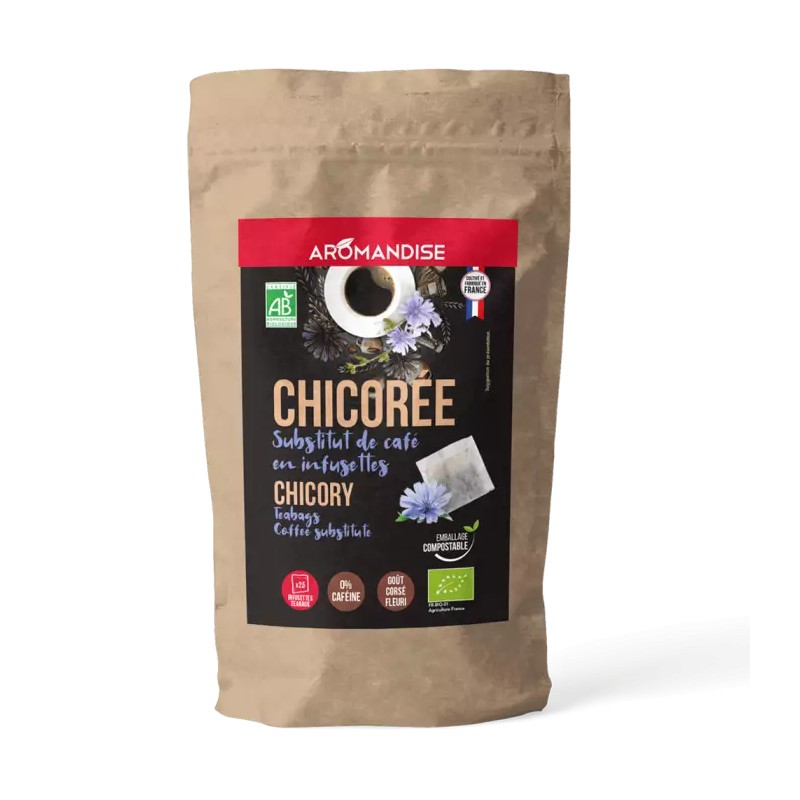 Chicorée torréfiée 75 g Aromandise dans votre magasin bio en ligne Etiketbio.eu Chicorée torréfiée 75 g Aromandise dans votre magasin bio en ligne Etiketbio.eu