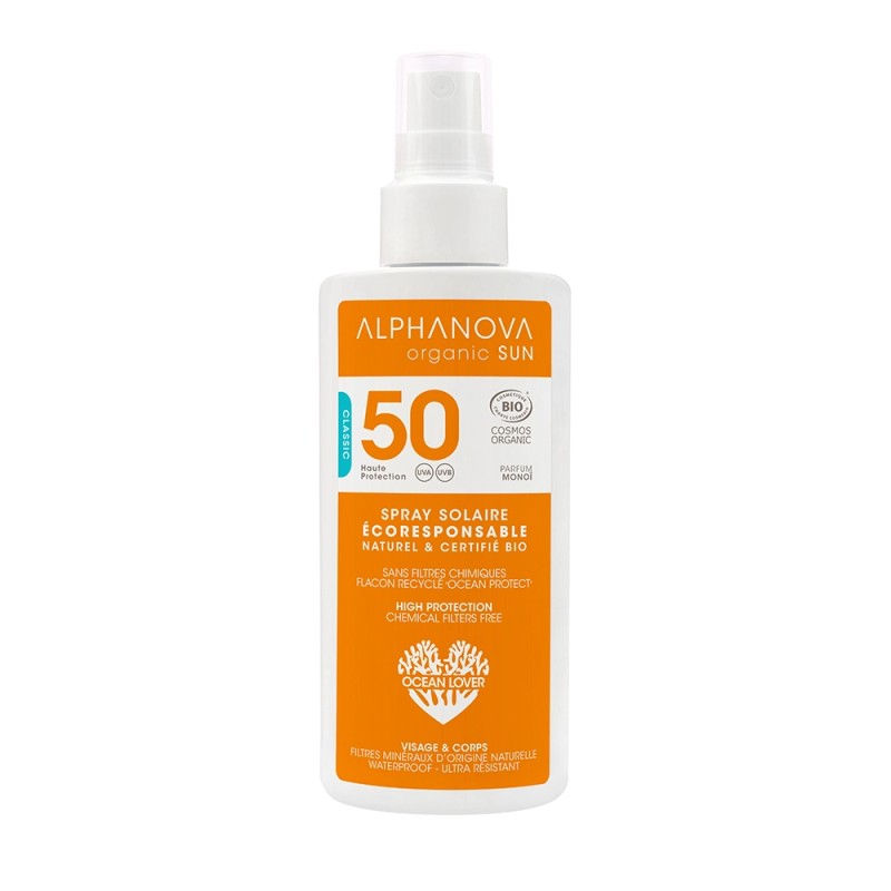 Alphanova sun bio spray spf50 125g Alphanova  dans votre magasin bio en ligne Etiketbio.eu