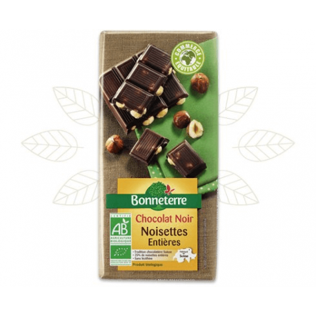 CHOCOLAT NOIR NOISETTES ENTIERES 200G CHOCOLAT NOIR NOISETTES ENTIERES 200G