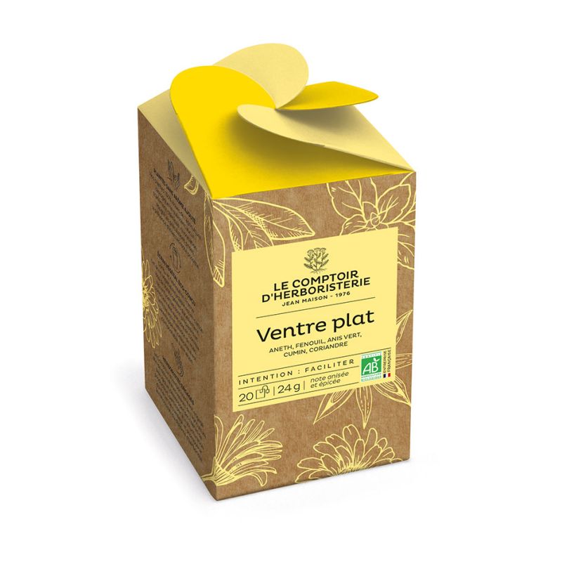 Tisane infusette ventre plat bio (x20) nouveau Le Comptoir d'Herboristerie dans votre magasin bio en ligne Etiketbio.eu Tisane infusette ventre plat bio (x20) nouveau Le Comptoir d'Herboristerie dans votre magasin bio en ligne Etiketbio.eu