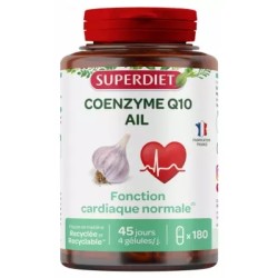 Coenzyme q10 + ail 180gel Super Diet dans votre magasin bio en ligne Etiketbio.eu