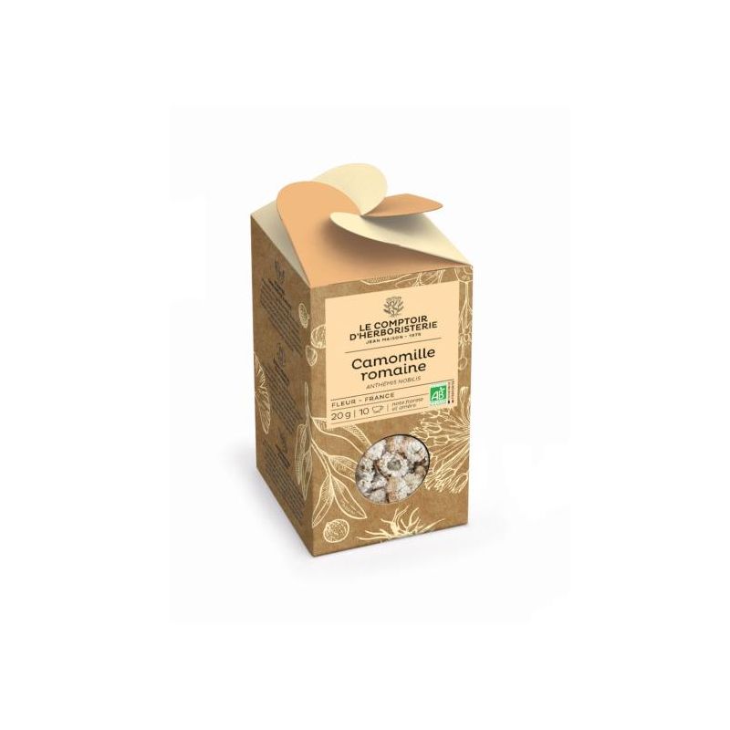 Camomille romaine bio fleur 20g Le Comptoir d'Herboristerie dans votre magasin bio en ligne Etiketbio.eu Camomille romaine bio fleur 20g Le Comptoir d'Herboristerie dans votre magasin bio en ligne Etiketbio.eu
