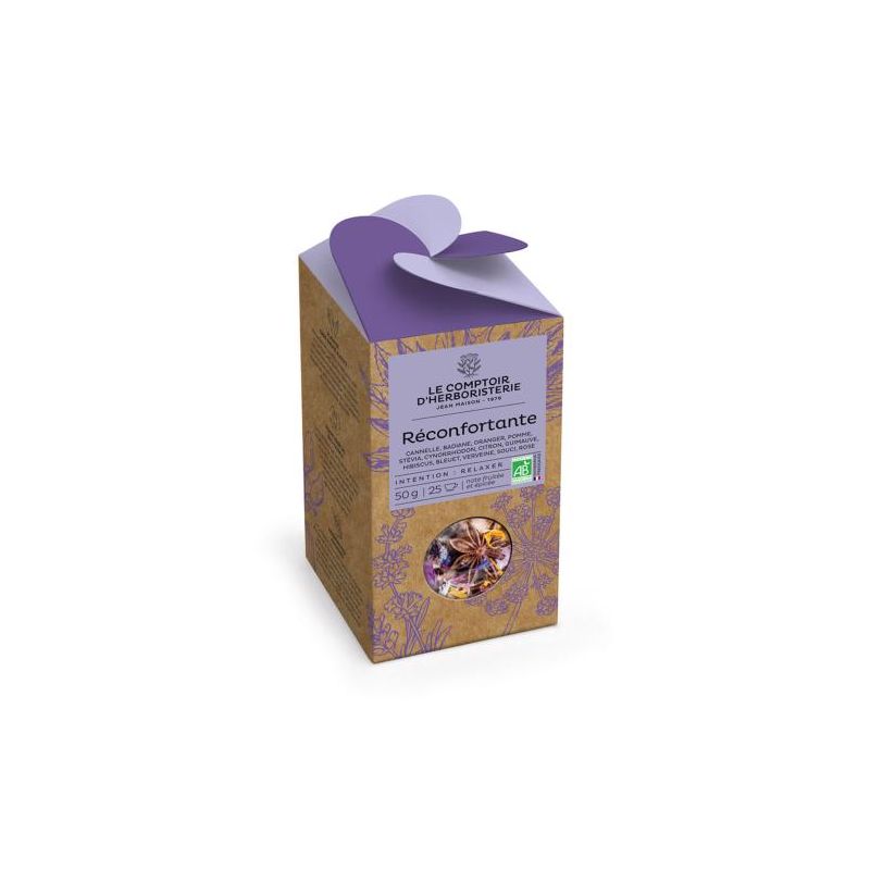 Tisane reconfortante bio 50g Le Comptoir d'Herboristerie  dans votre magasin bio en ligne Etiketbio.eu