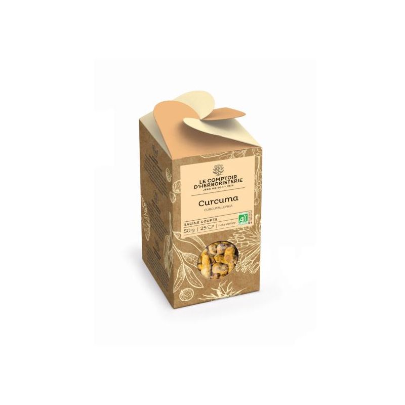 Curcuma bio racine coupee 50g Le Comptoir d'Herboristerie dans votre magasin bio en ligne Etiketbio.eu Curcuma bio racine coupee 50g Le Comptoir d'Herboristerie dans votre magasin bio en ligne Etiketbio.eu