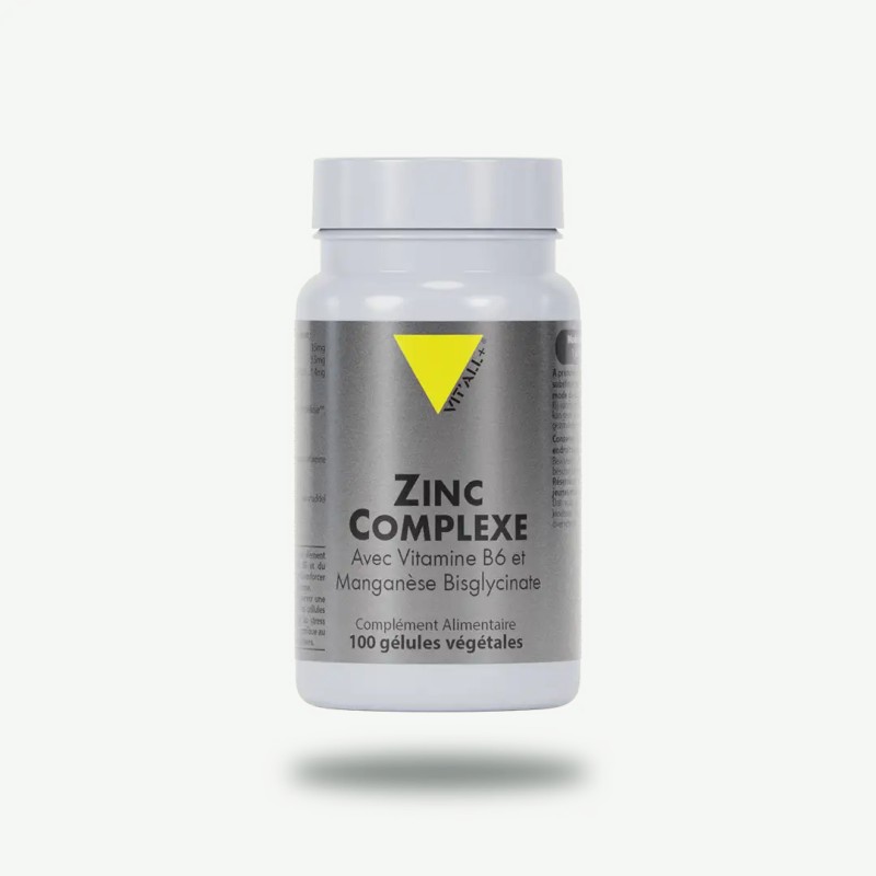 ZINC COMPLEXE (Zinc, Vitamine B6, Manganèse) VITALL + dans votre magasin bio en ligne Etiketbio.eu ZINC COMPLEXE (Zinc, Vitamine B6, Manganèse) VITALL + dans votre magasin bio en ligne Etiketbio.eu