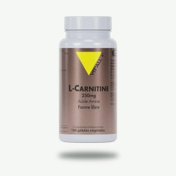 L-CARNITINE 250mg 50 Gélules VITALL +  dans votre magasin bio en ligne Etiketbio.eu