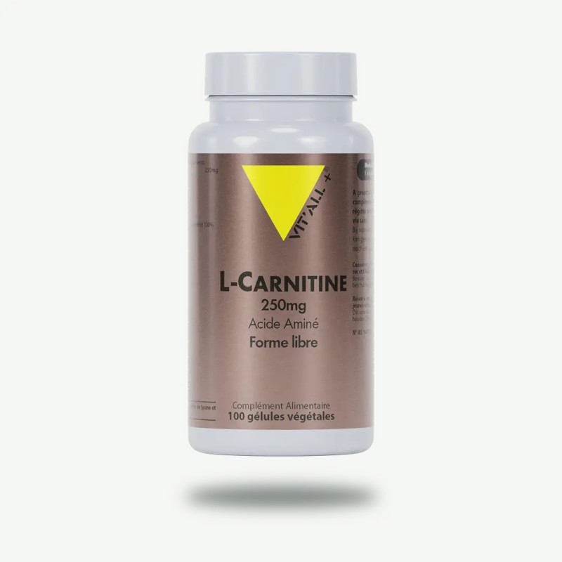 L-CARNITINE 250mg 50 Gélules VITALL +  dans votre magasin bio en ligne Etiketbio.eu