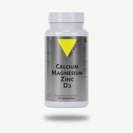 Complément Alimentaire Calcium Magnésium Zinc + Vitamine D3 - 365 Comprimés Végétariens
