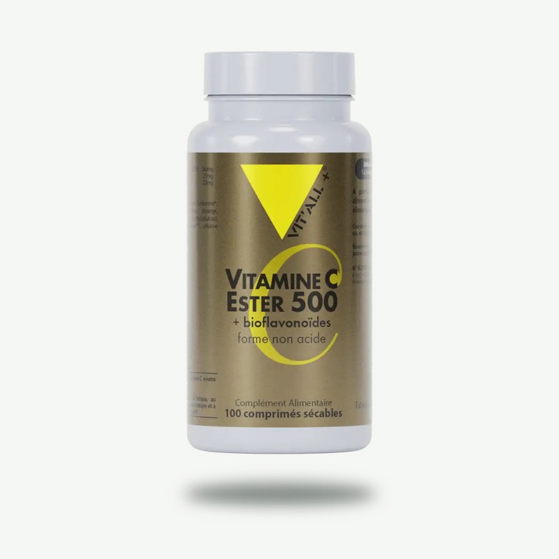 Vitamine c ester 500mg + bioflavonoïdes 50 cps Vit'all + dans votre magasin bio en ligne Etiketbio.eu Vitamine c ester 500mg + bioflavonoïdes 50 cps Vit'all + dans votre magasin bio en ligne Etiketbio.eu