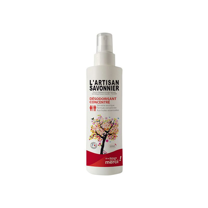 Désodorisant concentré - verveine exotique et lavandin • 250 ml L'artisant savonnier dans votre magasin bio en ligne Etiketb... Désodorisant concentré - verveine exotique et lavandin • 250 ml L'artisant savonnier dans votre magasin bio en ligne Etiketb...