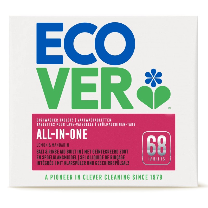 Tablettes lave vaisselle tout-en-un (45 tablettes) Ecover  dans votre magasin bio en ligne Etiketbio.eu