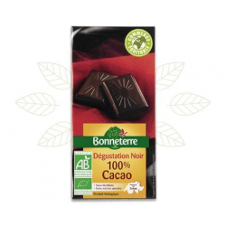 CHOCOLAT 100% CACAO 80G BONNETERRE dans votre magasin bio en ligne Etiketbio.eu