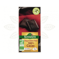 Chocolat 100% cacao bio 80g Bonneterre  dans votre magasin bio en ligne Etiketbio.eu