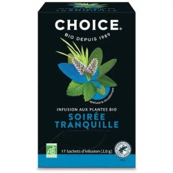 Infusion soiree tranquille 17 sachets Choice  dans votre magasin bio en ligne Etiketbio.eu