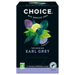 Thé noir Earl Grey 17 sachets Choice Choice  dans votre magasin bio en ligne Etiketbio.eu