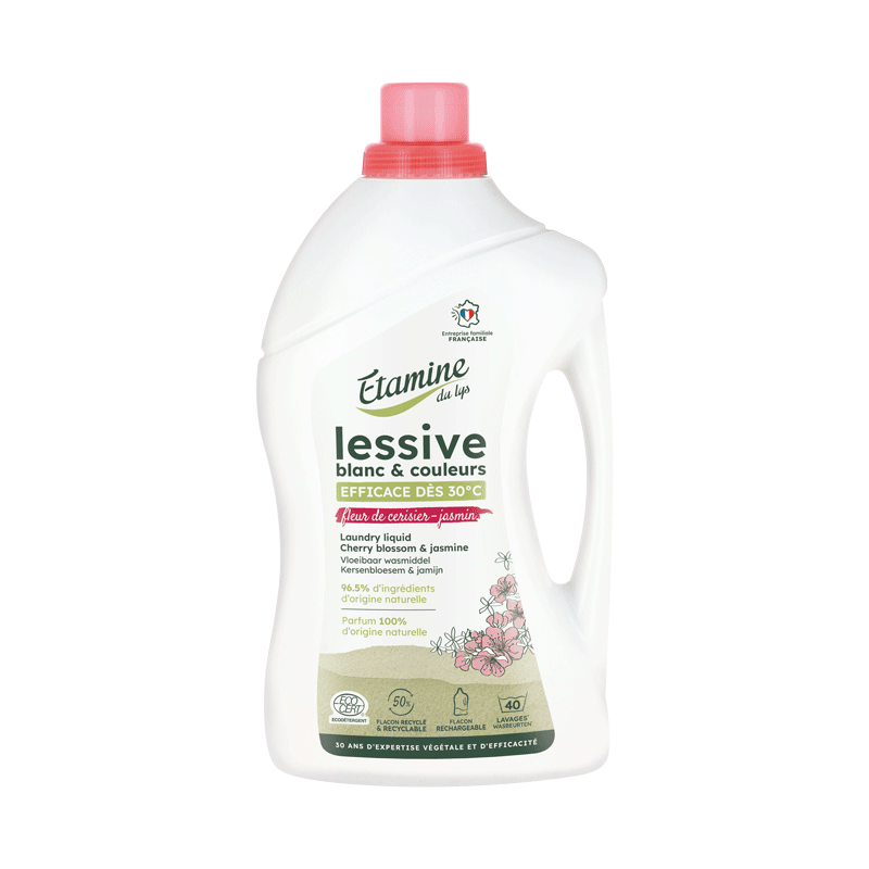 Lessive fleur cerisier jasmin litre Etamine du Lys dans votre magasin bio en ligne Etiketbio.eu Lessive fleur cerisier jasmin litre Etamine du Lys dans votre magasin bio en ligne Etiketbio.eu