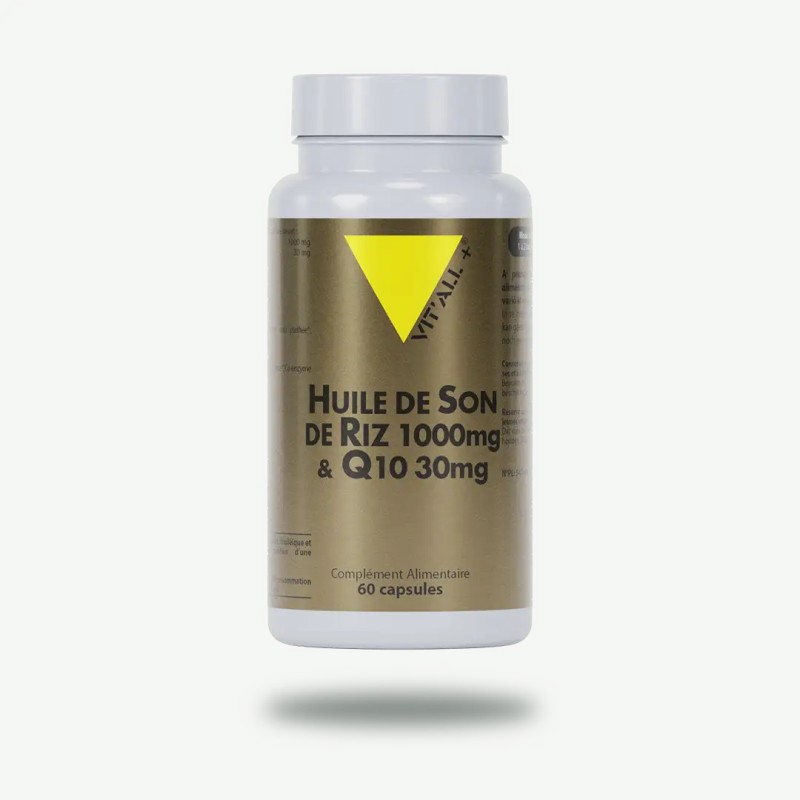Huile de son de riz 1000mg + q10 30mg Vit'all +  dans votre magasin bio en ligne Etiketbio.eu