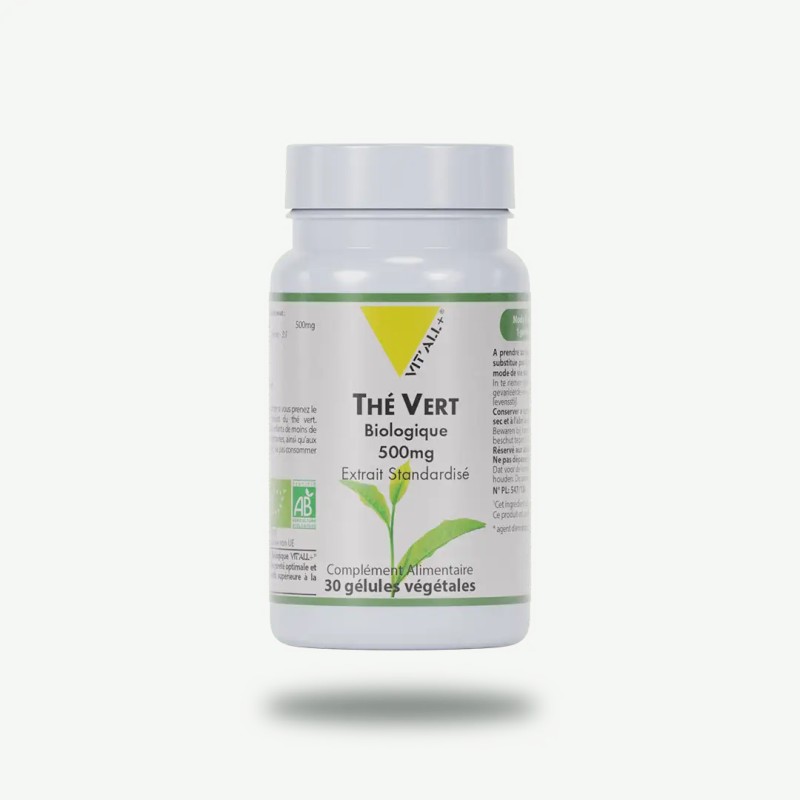 THE VERT BIO* 500mg Extrait Standardisé VITALL + dans votre magasin bio en ligne Etiketbio.eu THE VERT BIO* 500mg Extrait Standardisé VITALL + dans votre magasin bio en ligne Etiketbio.eu