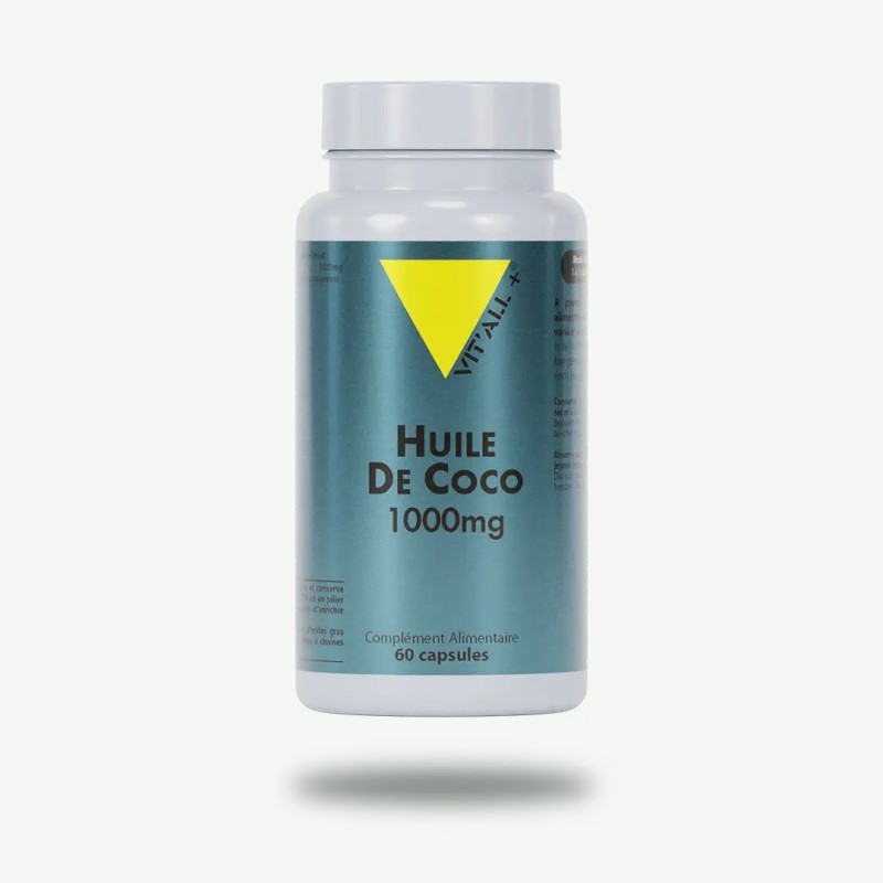 Huile de coco 1000mg Vit'all + dans votre magasin bio en ligne Etiketbio.eu Huile de coco 1000mg Vit'all + dans votre magasin bio en ligne Etiketbio.eu