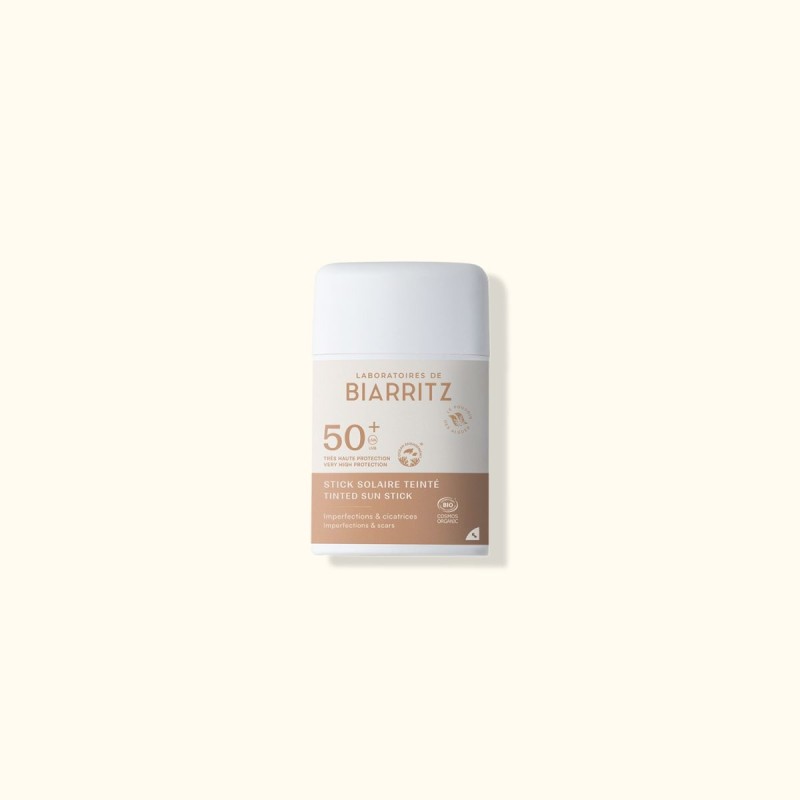 Stick solaire teinté spf50+ - 9 grs Laboratoires de Biarritz dans votre magasin bio en ligne Etiketbio.eu Stick solaire teinté spf50+ - 9 grs Laboratoires de Biarritz dans votre magasin bio en ligne Etiketbio.eu