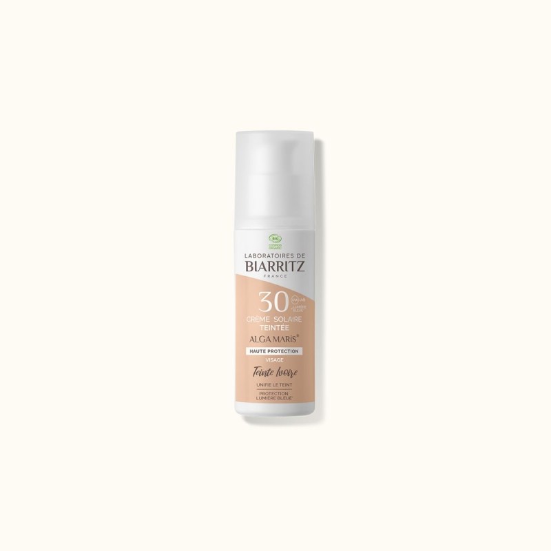 Creme solaire teintee ivoire spf30 50ml Laboratoires de Biarritz dans votre magasin bio en ligne Etiketbio.eu Creme solaire teintee ivoire spf30 50ml Laboratoires de Biarritz dans votre magasin bio en ligne Etiketbio.eu
