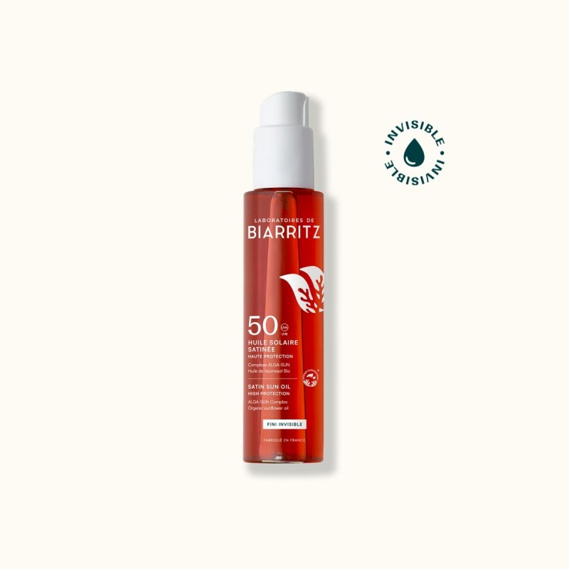 Huile solaire satinee spf50 125ml Laboratoires de Biarritz dans votre magasin bio en ligne Etiketbio.eu Huile solaire satinee spf50 125ml Laboratoires de Biarritz dans votre magasin bio en ligne Etiketbio.eu