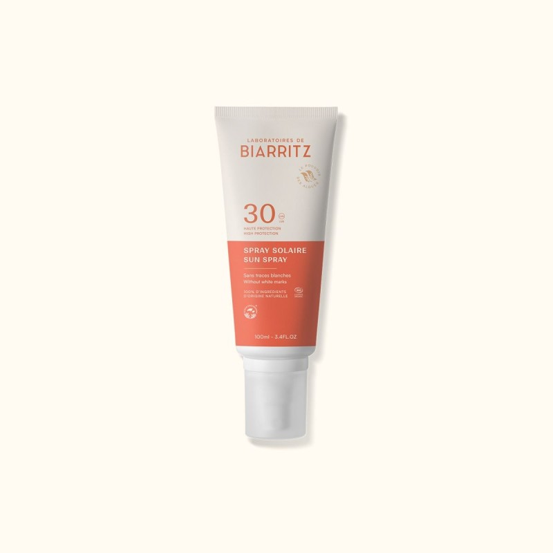 Spray solaire spf30 - 100 ml Laboratoires de Biarritz dans votre magasin bio en ligne Etiketbio.eu Spray solaire spf30 - 100 ml Laboratoires de Biarritz dans votre magasin bio en ligne Etiketbio.eu