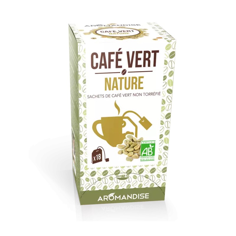 Cafe vert 60g Aromandise dans votre magasin bio en ligne Etiketbio.eu Cafe vert 60g Aromandise dans votre magasin bio en ligne Etiketbio.eu