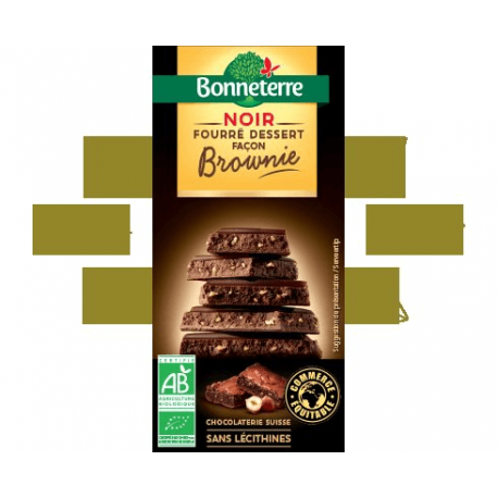 CHOCOLAT NOIR FOURRE FOURRE BROWNIE 100G | BONNETERRE | Acheter sur...