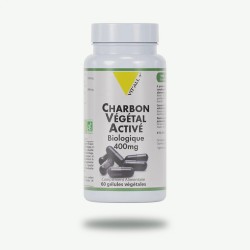 CHARBON VEGETAL ACTIVE 400mg Biologique* VITALL +  dans votre magasin bio en ligne Etiketbio.eu