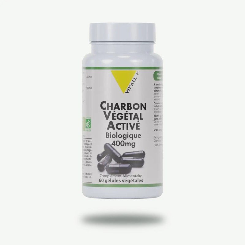 CHARBON VEGETAL ACTIVE 400mg Biologique* VITALL + dans votre magasin bio en ligne Etiketbio.eu CHARBON VEGETAL ACTIVE 400mg Biologique* VITALL + dans votre magasin bio en ligne Etiketbio.eu