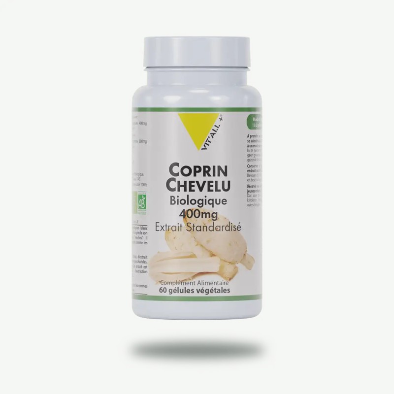 Coprin chevelu bio* 400mg extrait standardisé Vit'all + dans votre magasin bio en ligne Etiketbio.eu Coprin chevelu bio* 400mg extrait standardisé Vit'all + dans votre magasin bio en ligne Etiketbio.eu