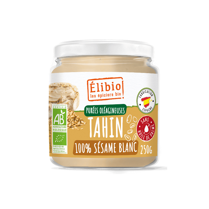 Purée de tahin, 100% sésame blanc 250g ELIBIO dans votre magasin bio en ligne Etiketbio.eu Purée de tahin, 100% sésame blanc 250g ELIBIO dans votre magasin bio en ligne Etiketbio.eu