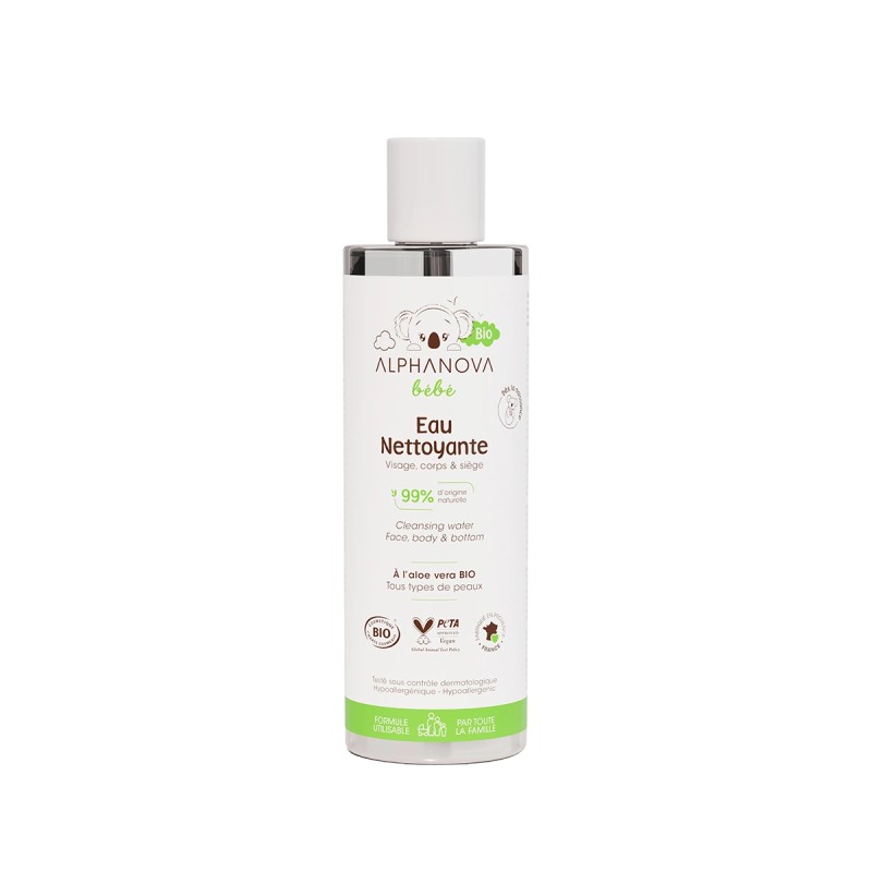 Eau nettoyante bebe 200ml Alphanova dans votre magasin bio en ligne Etiketbio.eu Eau nettoyante bebe 200ml Alphanova dans votre magasin bio en ligne Etiketbio.eu