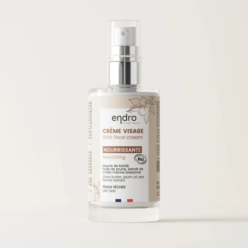 Creme visage nourrissante contenant verre (50ml) endro Endro Cosmétique  dans votre magasin bio en ligne Etiketbio.eu
