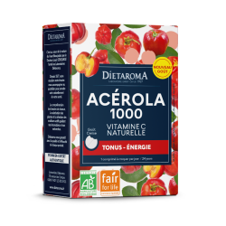 Acerola 1000 24 comp + 1 tube Dietaroma dans votre magasin bio en ligne Etiketbio.eu