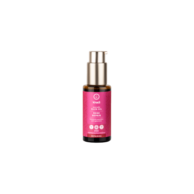 Huile capillaire rose repair 50ml Khadi  dans votre magasin bio en ligne Etiketbio.eu