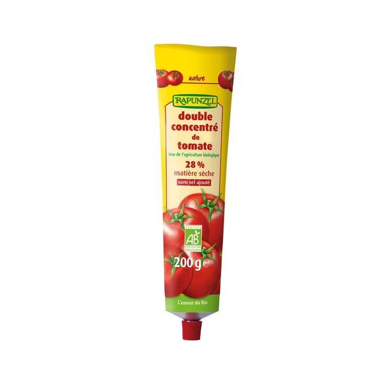 Concentre de tomate 22% en tube sans sel Rapunzel dans votre magasin bio en ligne Etiketbio.eu Concentre de tomate 22% en tube sans sel Rapunzel dans votre magasin bio en ligne Etiketbio.eu