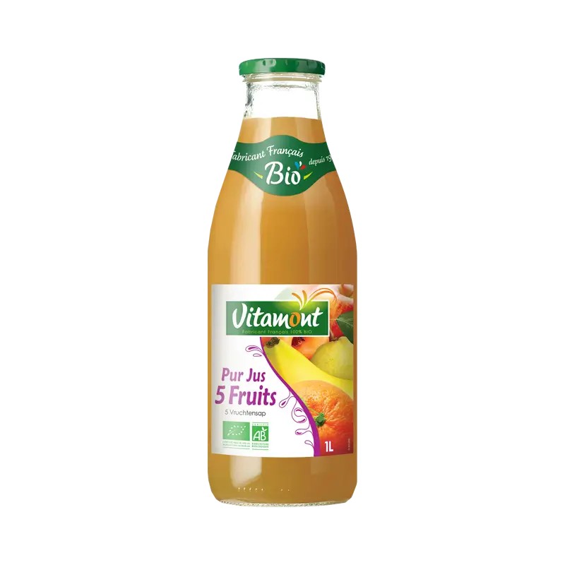 Cocktail 5 fruits 1l Vitamont  dans votre magasin bio en ligne Etiketbio.eu