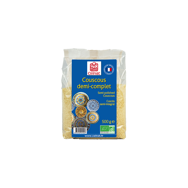 Couscous 1/2 complet kg Celnat dans votre magasin bio en ligne Etiketbio.eu Couscous 1/2 complet kg Celnat dans votre magasin bio en ligne Etiketbio.eu