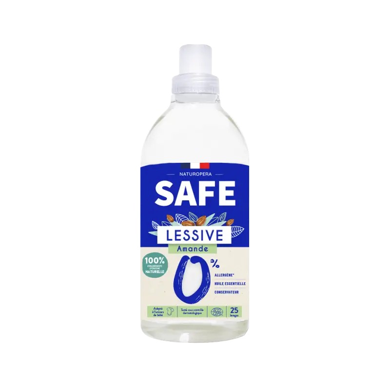 Lessive liquide amande 1l SAFE dans votre magasin bio en ligne Etiketbio.eu Lessive liquide amande 1l SAFE dans votre magasin bio en ligne Etiketbio.eu