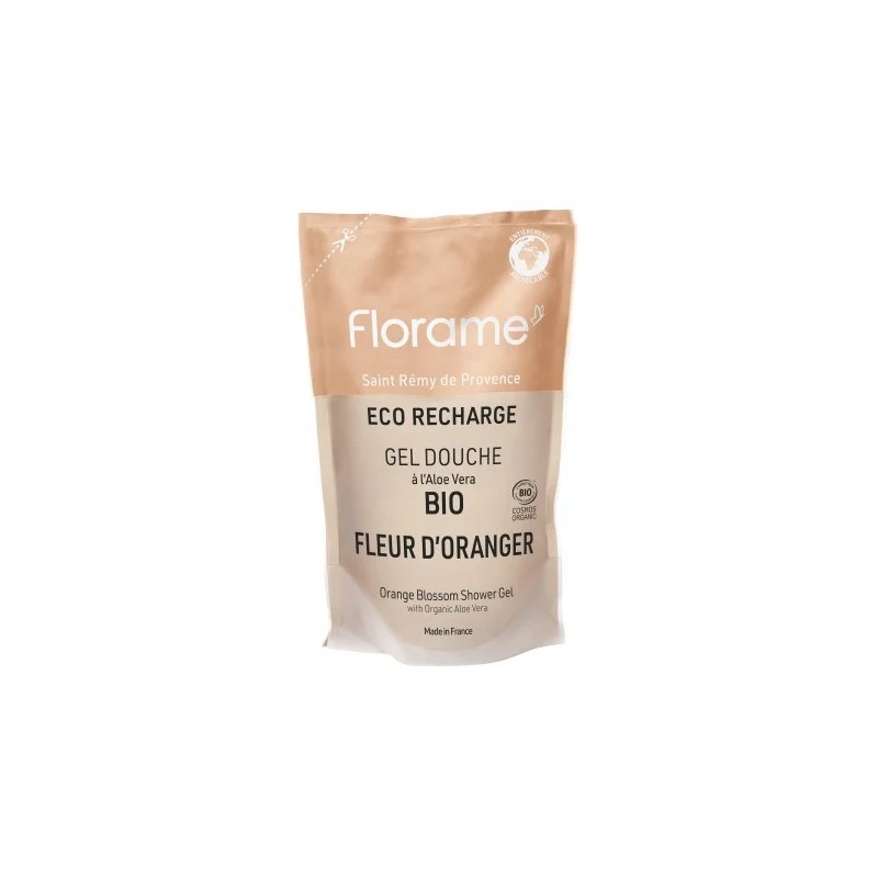 Eco recharge gel douche fleur oranger 700ml Florame  dans votre magasin bio en ligne Etiketbio.eu
